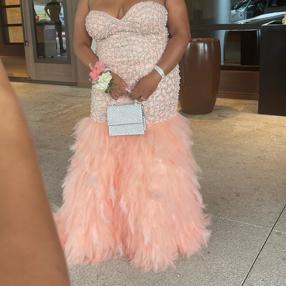 Peach/ Light Pink Prom Dress